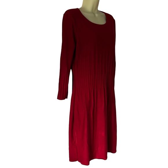 Marc New York  Red Sweater Dress Woman's Size XL Knee Length Holiday Office - Picture 2 of 10